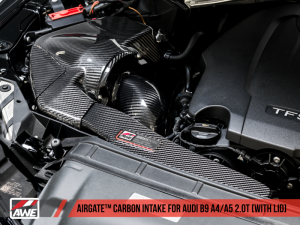 AWE Tuning - AWE Tuning Audi B9 A4/A5 2.0T Quattro Carbon Fiber AirGate Intake w/ Lid - Image 7