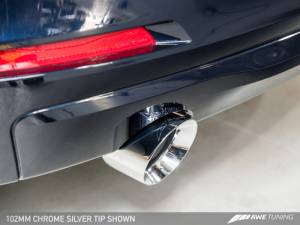 AWE Tuning - AWE Tuning BMW F30 320i Touring Exhaust &amp; Performance Mid Pipe - Chrome Silver Tip (102mm) - Image 4