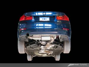 AWE Tuning - AWE Tuning BMW F30 320i Touring Exhaust &amp; Performance Mid Pipe - Chrome Silver Tip (102mm) - Image 5