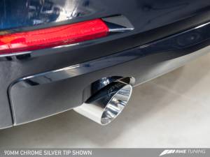 AWE Tuning - AWE Tuning BMW F30 320i Touring Exhaust w/Performance Mid Pipe - Chrome Silver Tip (90mm) - Image 2
