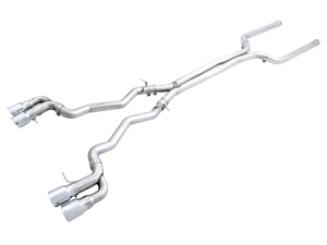 AWE Tuning - AWE Tuning 18-19 BMW M5 (F90) 4.4T AWD Cat-back Exhaust - Track Edition (Chrome Silver Tips) - Image 1