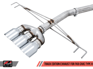 AWE Tuning - AWE Tuning 2017+ Honda Civic Type R Track Edition Exhaust w/Front Pipe & Triple Chrome Silver Tips - Image 4