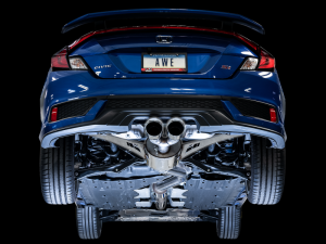 AWE Tuning - AWE Tuning 2016+ Honda Civic Si Touring Edition Exhaust w/Front Pipe & Dual Chrome Silver Tips - Image 6