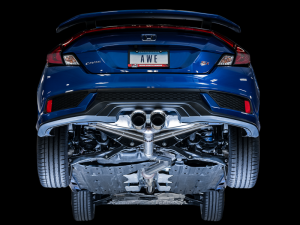 AWE Tuning - AWE Tuning 2016+ Honda Civic Si Touring Edition Exhaust w/Front Pipe & Dual Chrome Silver Tips - Image 9