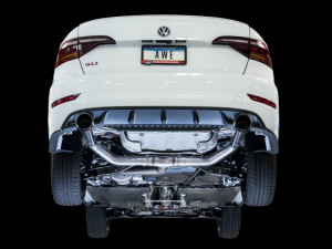 AWE Tuning - AWE Tuning 18-21 Volkswagen Jetta GLI Mk7 Track Exhaust - Diamond Black Tips (Fits High-Flow DP) - Image 2