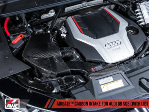 AWE Tuning - AWE Tuning Audi B9 SQ5 3.0T AirGate Carbon Fiber Intake w/ Lid - Image 3