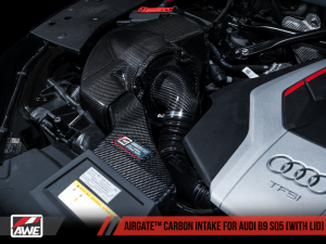 AWE Tuning - AWE Tuning Audi B9 SQ5 3.0T AirGate Carbon Fiber Intake w/ Lid - Image 5