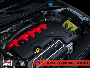 AWE Tuning - AWE Tuning Audi RS3 / TT RS S-FLO Shortie Carbon Fiber Intake - Image 3
