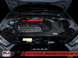 AWE Tuning - AWE Tuning Audi RS3 / TT RS S-FLO Closed Carbon Fiber Intake - Image 4