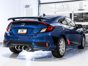 AWE Tuning - AWE Tuning 2016+ Honda Civic Si Touring Edition Exhaust w/Front Pipe & Triple Chrome Silver Tips - Image 2