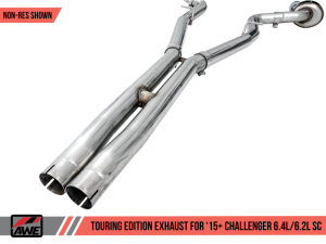AWE Tuning - AWE Tuning 2015+ Dodge Challenger 6.4L/6.2L Non-Resonated Touring Edition Exhaust - Quad Silver Tips - Image 5