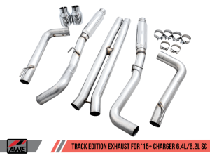 AWE Tuning - AWE Tuning 2015+ Dodge Charger 6.4L/6.2L Supercharged Track Edition Exhaust - Chrome Silver Tips - Image 6
