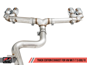 AWE Tuning - AWE Tuning Mk7 Golf R Track Edition Exhaust w/Chrome Silver Tips 102mm - Image 4
