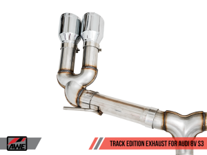 AWE Tuning - AWE Tuning Audi 8V S3 Track Edition Exhaust w/Chrome Silver Tips 102mm - Image 2
