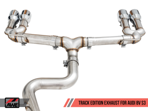 AWE Tuning - AWE Tuning Audi 8V S3 Track Edition Exhaust w/Chrome Silver Tips 102mm - Image 8