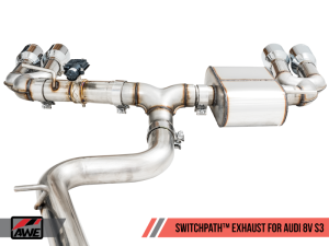 AWE Tuning - AWE Tuning Audi 8V S3 SwitchPath Exhaust w/Chrome Silver Tips 102mm - Image 4