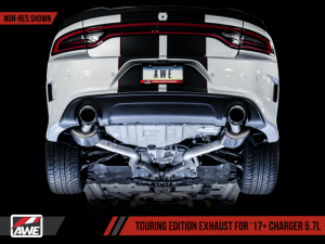 AWE Tuning - AWE Tuning 2017+ Dodge Charger 5.7L Touring Edition Exhaust - Non-Resonated - Chrome Silver Tips - Image 8