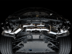 AWE Tuning - AWE Tuning 2020 Chevrolet Corvette (C8) Touring Edition Exhaust - Quad Diamond Black Tips - Image 7