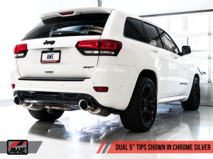 AWE Tuning - AWE Tuning 2020 Jeep Grand Cherokee SRT Track Edition Exhaust - Chrome Silver Tips - Image 11