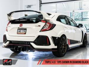 AWE Tuning - AWE Tuning 2017+ Honda Civic Type R Touring Edition Exhaust w/Front & Mid Pipe - Diamond Blk Tips - Image 3