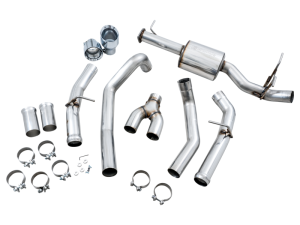 AWE Tuning - AWE Tuning 19-21 RAM 1500 5.7L (w/Cutouts) 0FG Dual Rear Exit Cat-Back Exhaust - Chrome Silver Tips - Image 7