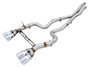 AWE Tuning - AWE Tuning BMW F8X M3/M4 Track Edition Catback Exhaust - Chrome Silver Tips - Image 1