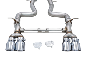 AWE Tuning - AWE Tuning BMW F8X M3/M4 Track Edition Catback Exhaust - Chrome Silver Tips - Image 3