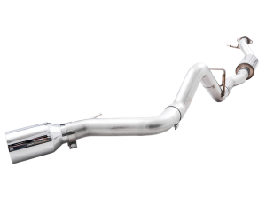 AWE Tuning - AWE Tuning 2021+ Ford Bronco 0FG Single Rear Exit Exhaust w/Chrome Silver Tip & Bash Guard - Image 8